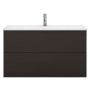 TVÄTTSTÄLLSSKÅP SVEDBERGS STILLA 2 LÅDOR PLAN MÖRK EK 100X45CM