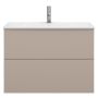 TVÄTTSTÄLLSSKÅP SVEDBERGS STILLA 2 LÅDOR PLAN GRÅBEIGE 80X45CM