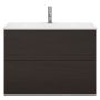 TVÄTTSTÄLLSSKÅP SVEDBERGS STILLA 2 LÅDOR PLAN MÖRK EK 80X45CM