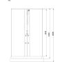 DUSCHKABIN ARROW 6301 ELEGANT VIT 90X90CM