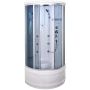 DUSCHKABIN ARROW 6007 MED HÖGT KAR TONAT GLAS VIT 90X90CM 