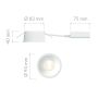 SPOTLIGHT PLEJD INFÄLLD 8W 2200-4000K VIT