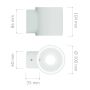 VÄGGLAMPA PLEJD UPP/NER 10,4CM VIT