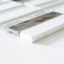 MOSAIK WELSCHEIT RECTANGLE GLAS/STEN VIT 30X30CM PRIS PER ARK