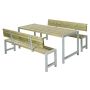TRÄDGÅRDSMÖBEL PLUS BORD/BÄNKSET 2 RYGGSTÖD