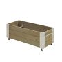 PLANTERINGSLÅDA PLUS CUBIC MED HJUL BRUN 120X50X45 CM