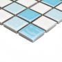 MOSAIK WELSCHEIT MIX BLÅ/VIT GLOSSY 2.5X2.5CM PRIS PER ARK