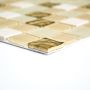 MOSAIK WELSCHEIT SJÄLVHÄFTANDE GULD/VIT/MATT 2,3X2,3 CM PRIS PER ARK