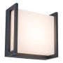 VÄGGLAMPA LUTEC QUBO ANTRACIT IP54 9.5W
