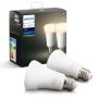 LJUSKÄLLA PHILIPS HUE E27 A60 9W 2-PACK