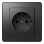 VÄGGUTTAG TEM SCHUKO 2P+E 16A SVART