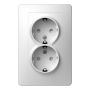 VÄGGUTTAG TEM SCHUKO 2P+E 2-VÄGS VIT