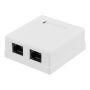 NÄTVERKSUTTAG DELTACO 2 RJ45 CAT6 UTANPÅLIGGANDE 