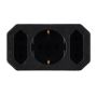 GRENPROPP VOLTOMAT 2EU+1SCHUKO 250V JORDAD SVART