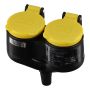 SKARVUTTAG VOLTOMAT 2-VÄGS IP44 GULT LOCK JORDAD SVART