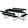 TRÄDGÅRDSMÖBEL PLUS BORD/BÄNKSET BASIC EXTRA 2 RYGGSTÖD SVART