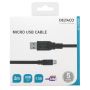 USB-A 2.0 - USB-MICRO, 2M LADDNING/DATAÖ