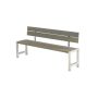 TRÄDGÅRDSBÄNK MED RYGGSTÖD 176CM GRÅBRUN