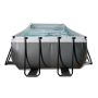 POOL EXIT TOYS BLACK LEATHER FILTERPUMP 400X200CM SVART