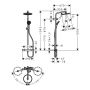 TAKDUSCHSET HANSGROHE CROMETTA S240 160CC