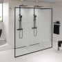 DUSCHVÄGG CAMARGUE FRAME RAK SVART 200CM