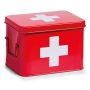MEDICINLÅDA ZELLER METALL 22,5X16,5CM RÖD
