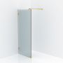 DUSCHVÄGG IDÉ 9 MÄSSING FROSTAT GLAS 90 CM