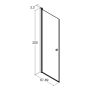 DUSCHDÖRR SCANBAD MATCH SATIN/FROSTAT GLAS 70 CM
