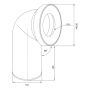 WC-ANSLUTNING 90 GRADER, 110 MM