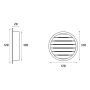 VENTILGALLER FLEXIT PR100 VIT Ø100MM