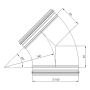 BÖJ EUROPLAST 45° Ø160MM