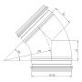 BÖJ EUROPLAST 45° Ø125MM 