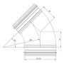 BÖJ EUROPLAST 45° Ø100MM 