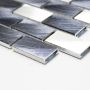 MOSAIK WELSCHEIT MODERN BRICK ALU MIX ALU/SVART PRIS PER ARK