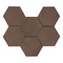 KLINKER TIME HEXAGON BRUN 21X18CM 0.46M²/KRT
