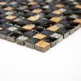 MOSAIK SQUARE MIX RESIN/STEN SVART 1,5X1,5CM PRIS PER ARK