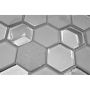 MOSAIK WELSCHEIT HEXAGON CRYSTAL/STONE 3D VIT 26X30CM PRIS PER ARK