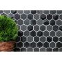 MOSAIK HEXAGON CRYSTAL STENMIX 3D SVART 5,5X5,X5CM PRIS PER ARK
