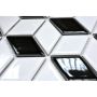 MOSAIK 3D CUBE SVART/VIT BLANK 4,8X4,8CM PRIS PER ARK