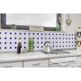MOSAIK OCTAGON WHITE MATT BLUE GLOSSY PRIS PER ARK