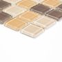 KRISTALLMOSAIK MIX BRUN 2,5X2,5X0,4CM PR                             
