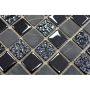 MOSAIK GLOBE MIX BLACK/GREY GLASS  PRIS PER ARK