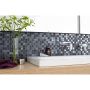 MOSAIK GLOBE MIX BLACK/GREY GLASS  PRIS PER ARK