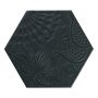 KLINKER HEXAGON GAUDI SVART 25X22CM