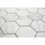 MOSAIK EMILY HEXAGON WHITE GLASS PRIS PER ARK