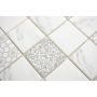 MOSAIK GLAS CARRARA VIT/GRÅ 30X30CM PRIS PER ARK