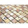 MOSAIK WELSCHEIT MIX STEN/HARTS GULD/BRONS 30X30CM PRIS PER ARK