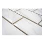 MOSAIK METRO CALACATTA WHITE GLOSSY PRIS PER ARK