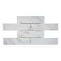 MOSAIK WELSCHEIT DOT BRICK CARRARA VIT 6X24 CM PRIS PER ARK
