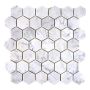 MOSAIK HAINAN HEXAGON MARBLE WHITE PRIS PER ARK